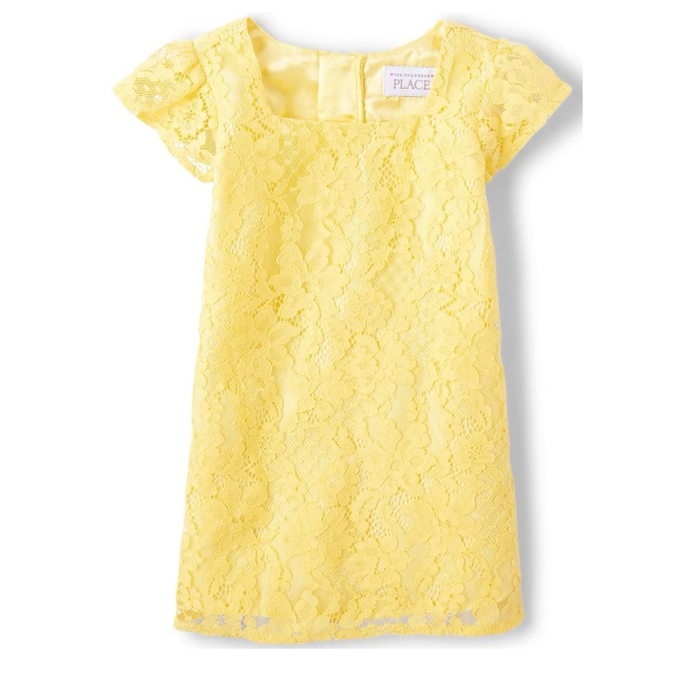 🌟NEW🌟 Children’s Place Yellow Lace Dress sz L (10-12) Pre-Loved!